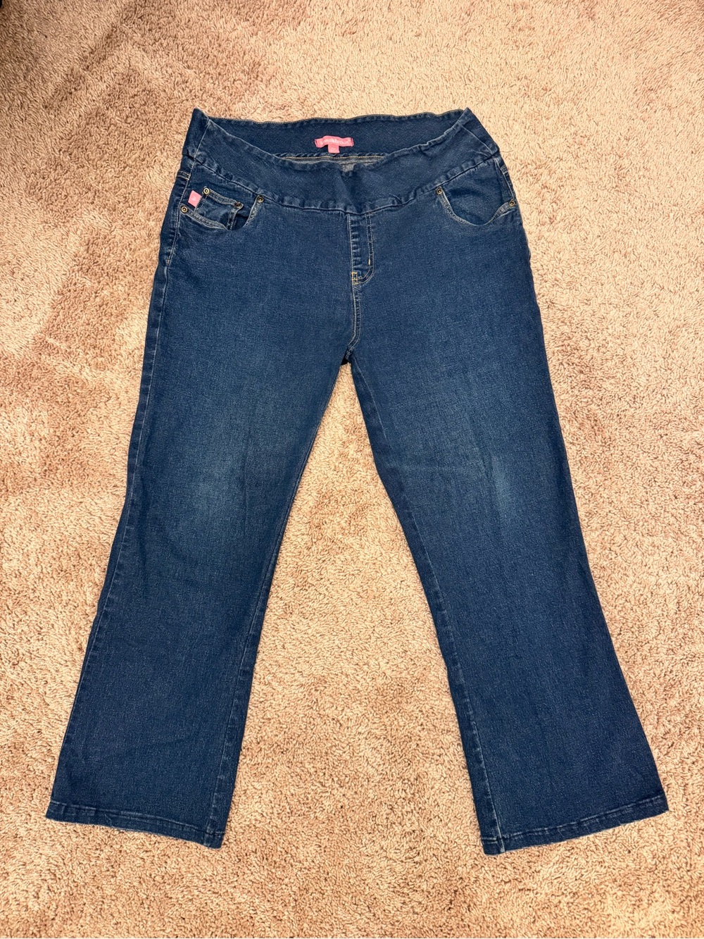 Woman Within Dark Blue Stretch Bootcut Jeans
